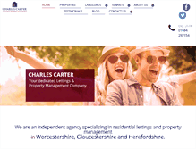 Tablet Screenshot of charlescarterlettings.co.uk